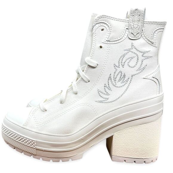 Converse Shoes - Converse Shoes Womens 8.5 White Chuck 70 De Luxe Heel Western Hi Platform *READ*